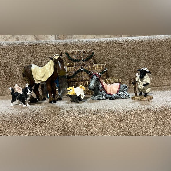 Holiday Elmer Horse Figurine Limited Edition Montana Silversmiths Nativity Set Of 6 Cat Poshmark